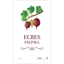 ZSONA DEKOR Pálinkás cimke ECO Egres 5 db/csomag dekorációs kellék