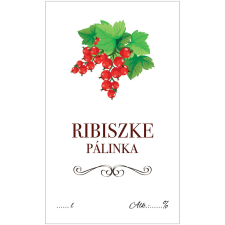 ZSONA DEKOR Pálinkás cimke ECO Ribiszke 5 db/csomag dekorációs kellék