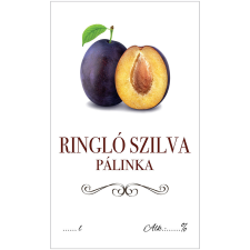 ZSONA DEKOR Pálinkás cimke ECO Ringló-szilva 5 db/csomag dekorációs kellék