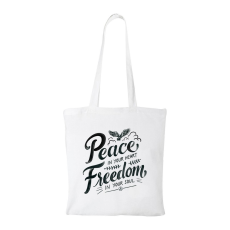 ZSONA DEKOR Peace in your heart - Bevásárló táska fehér