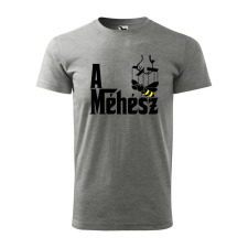 ZSONA DEKOR Póló A méhész mintával - Szürke M méretben egyedi ajándék