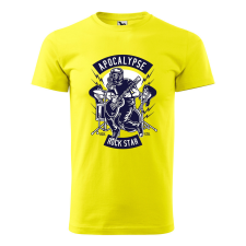 ZSONA DEKOR Póló Apocalypse Rock Star mintával - Sárga L méretben egyedi ajándék