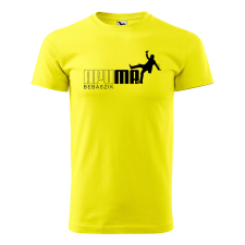 ZSONA DEKOR Póló Apu ma bebaszik mintával - Sárga XXL méretben egyedi ajándék