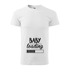 ZSONA DEKOR Póló Baby loading mintával - Fehér L méretben v1 egyedi ajándék