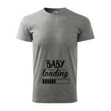 ZSONA DEKOR Póló Baby loading mintával - Szürke M méretben v1 egyedi ajándék