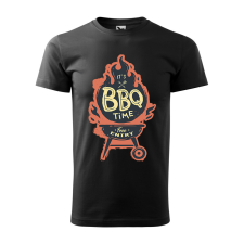 ZSONA DEKOR Póló BBQ time mintával - Fekete XL méretben v2 egyedi ajándék
