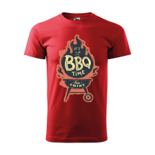 ZSONA DEKOR Póló BBQ time mintával - Piros XXL méretben v2 egyedi ajándék