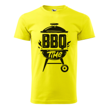 ZSONA DEKOR Póló BBQ time mintával - Sárga XL méretben v1 egyedi ajándék