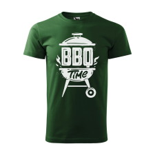 ZSONA DEKOR Póló BBQ time mintával - Zöld M méretben egyedi ajándék