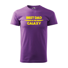 ZSONA DEKOR Póló Best dad in the galaxy mintával - Lila XXXL méretben egyedi ajándék