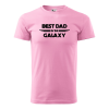 ZSONA DEKOR Póló Best dad in the galaxy mintával - Rózsaszín L méretben