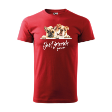 ZSONA DEKOR Póló Best friend mintával - Piros M méretben egyedi ajándék