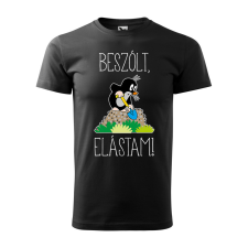 ZSONA DEKOR Póló Beszólt, elástam! mintával - Fekete M méretben egyedi ajándék