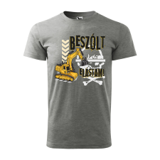 ZSONA DEKOR Póló Beszólt elástam! mintával - Szürke M méretben egyedi ajándék