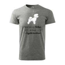 ZSONA DEKOR Póló Bichon mintával - Szürke XXL méretben egyedi ajándék
