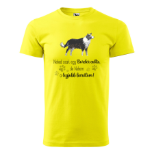 ZSONA DEKOR Póló Border collie mintával - Sárga XXXL méretben egyedi ajándék