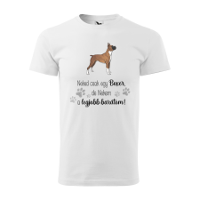 ZSONA DEKOR Póló Boxer mintával - Fehér S méretben egyedi ajándék