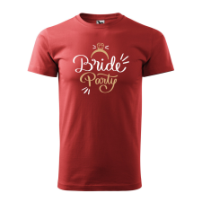 ZSONA DEKOR Póló Bride party mintával - Terrakotta L méretben egyedi ajándék