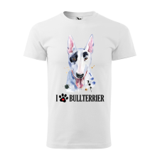 ZSONA DEKOR Póló Bullterrier mintával - Fehér XL méretben v2 egyedi ajándék