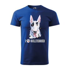 ZSONA DEKOR Póló Bullterrier mintával - Kék XXL méretben v2 egyedi ajándék