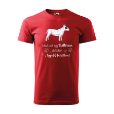 ZSONA DEKOR Póló Bullterrier mintával - Piros L méretben v1 egyedi ajándék