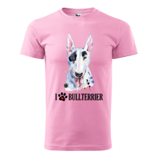 ZSONA DEKOR Póló Bullterrier mintával - Rózsaszín XL méretben v2 egyedi ajándék