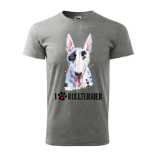 ZSONA DEKOR Póló Bullterrier mintával - Szürke S méretben egyedi ajándék