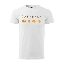 ZSONA DEKOR Póló Capybara mintával - Fehér L méretben egyedi ajándék