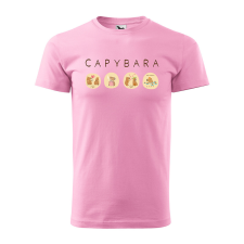 ZSONA DEKOR Póló Capybara mintával - Rózsaszín XXXL méretben egyedi ajándék