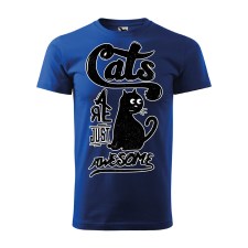 ZSONA DEKOR Póló Cats mintával - Kék XXXL méretben egyedi ajándék