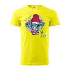 ZSONA DEKOR Póló Cool cow mintával - Sárga M méretben ajándéktárgy