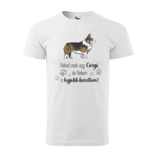 ZSONA DEKOR Póló Corgi mintával - Fehér S méretben v1 egyedi ajándék