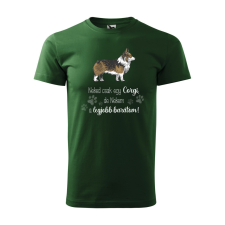 ZSONA DEKOR Póló Corgi mintával - Zöld XXL méretben egyedi ajándék