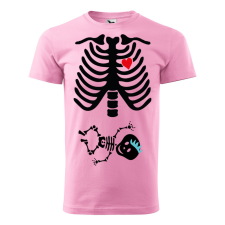 ZSONA DEKOR Póló Csontváz baba mintával - Rózsaszín S méretben egyedi ajándék