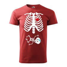 ZSONA DEKOR Póló Csontváz baba mintával - Terrakotta S méretben egyedi ajándék