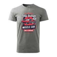 ZSONA DEKOR Póló Dirty Garage mintával - Szürke XXXL méretben egyedi ajándék