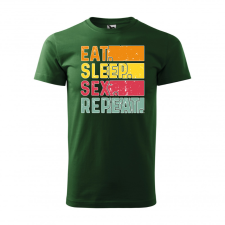 ZSONA DEKOR Póló Eat sleep sex repeat mintával - Zöld M méretben egyedi ajándék