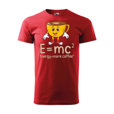 ZSONA DEKOR Póló Energy more coffee mintával - Piros S méretben egyedi ajándék