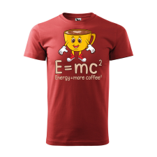 ZSONA DEKOR Póló Energy more coffee mintával - Terrakotta XXL méretben egyedi ajándék