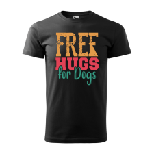 ZSONA DEKOR Póló Free hugs for dog mintával - Fekete M méretben egyedi ajándék
