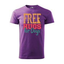 ZSONA DEKOR Póló Free hugs for dog mintával - Lila M méretben egyedi ajándék
