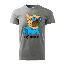 ZSONA DEKOR Póló Frenchie mintával - Szürke M méretben egyedi ajándék