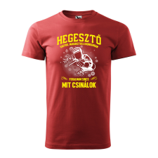 ZSONA DEKOR Póló Hegesztő vagyok mintával - Terrakotta S méretben egyedi ajándék