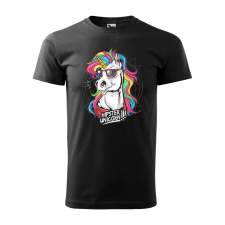 ZSONA DEKOR Póló Hipster unicorn mintával - Fekete L méretben egyedi ajándék