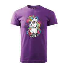 ZSONA DEKOR Póló Hipster unicorn mintával - Lila XXL méretben egyedi ajándék