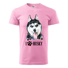 ZSONA DEKOR Póló Husky mintával - Rózsaszín XXL méretben egyedi ajándék
