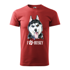 ZSONA DEKOR Póló Husky mintával - Terrakotta L méretben egyedi ajándék