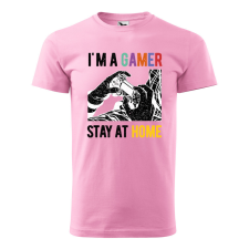 ZSONA DEKOR Póló I am a gamer mintával - Rózsaszín M méretben egyedi ajándék
