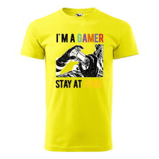 ZSONA DEKOR Póló I am a gamer mintával - Sárga XXL méretben egyedi ajándék