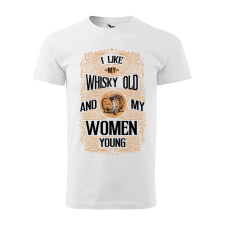 ZSONA DEKOR Póló I like my whisky mintával - Fehér XXL méretben egyedi ajándék